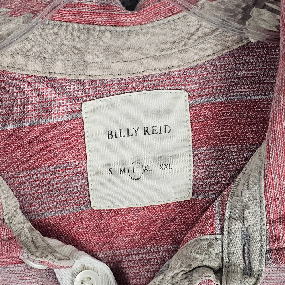 Billy Reid Pensacola Polo Shirt Mens Large Striped Golf Performance Short Sleeve - Picture 5 of 7